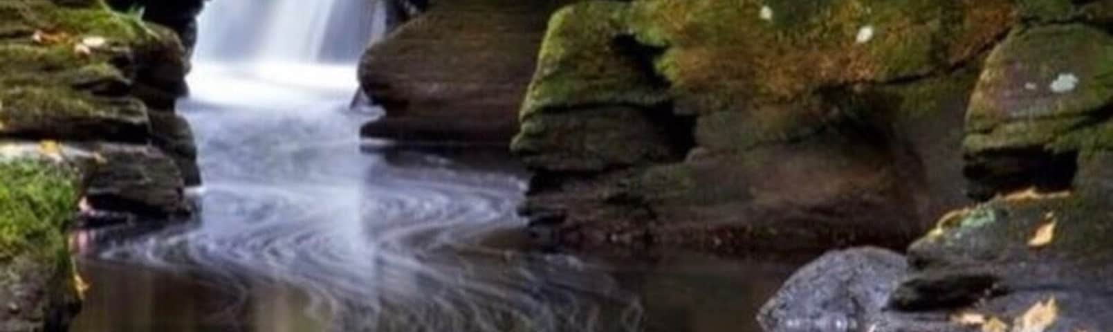 Another photo composition along the Trumbull Valley I found on my hike. The river flows through the green moss covered ledge.