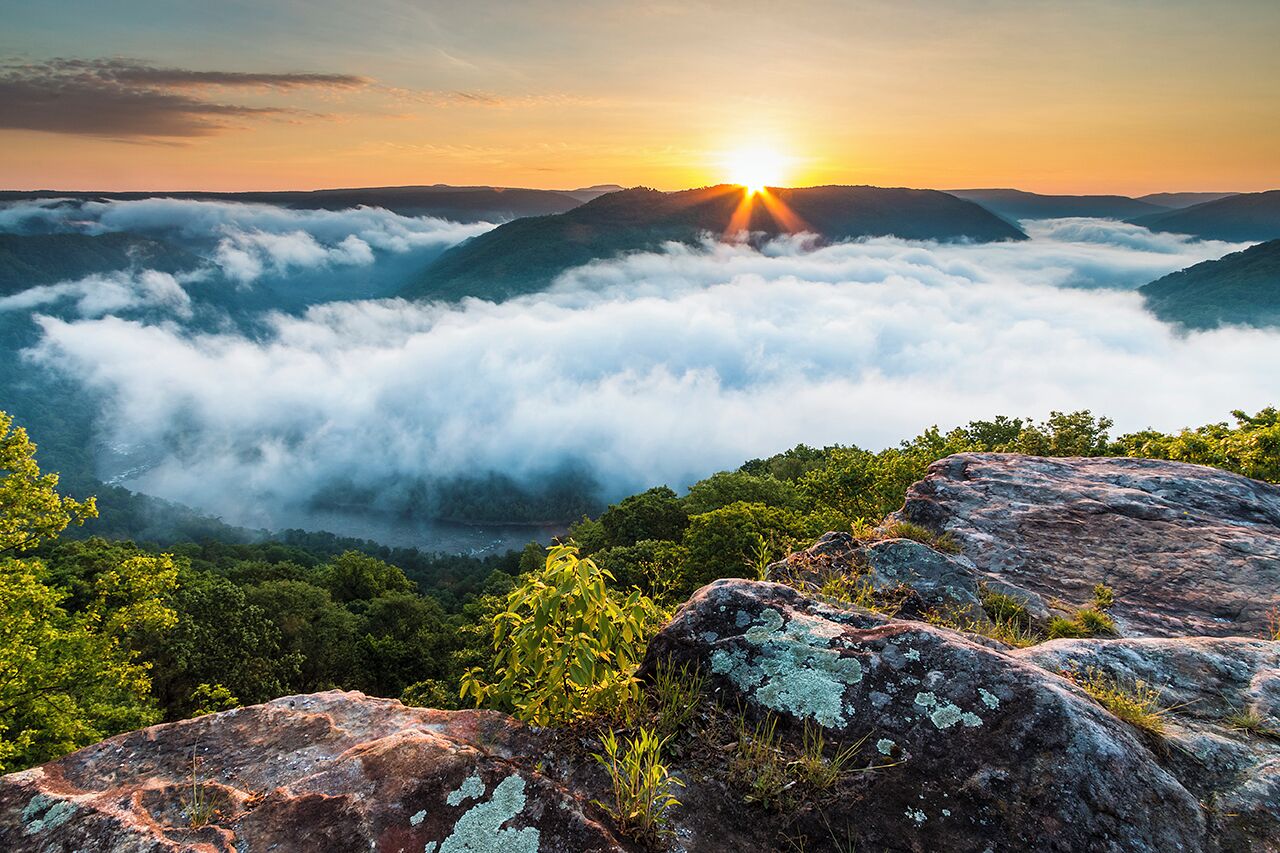 Sunrise in the New River Gorge in West Virginia
#goldenhour