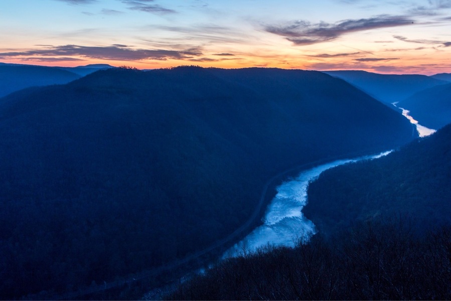 Main overlook at Grandview. The New River
