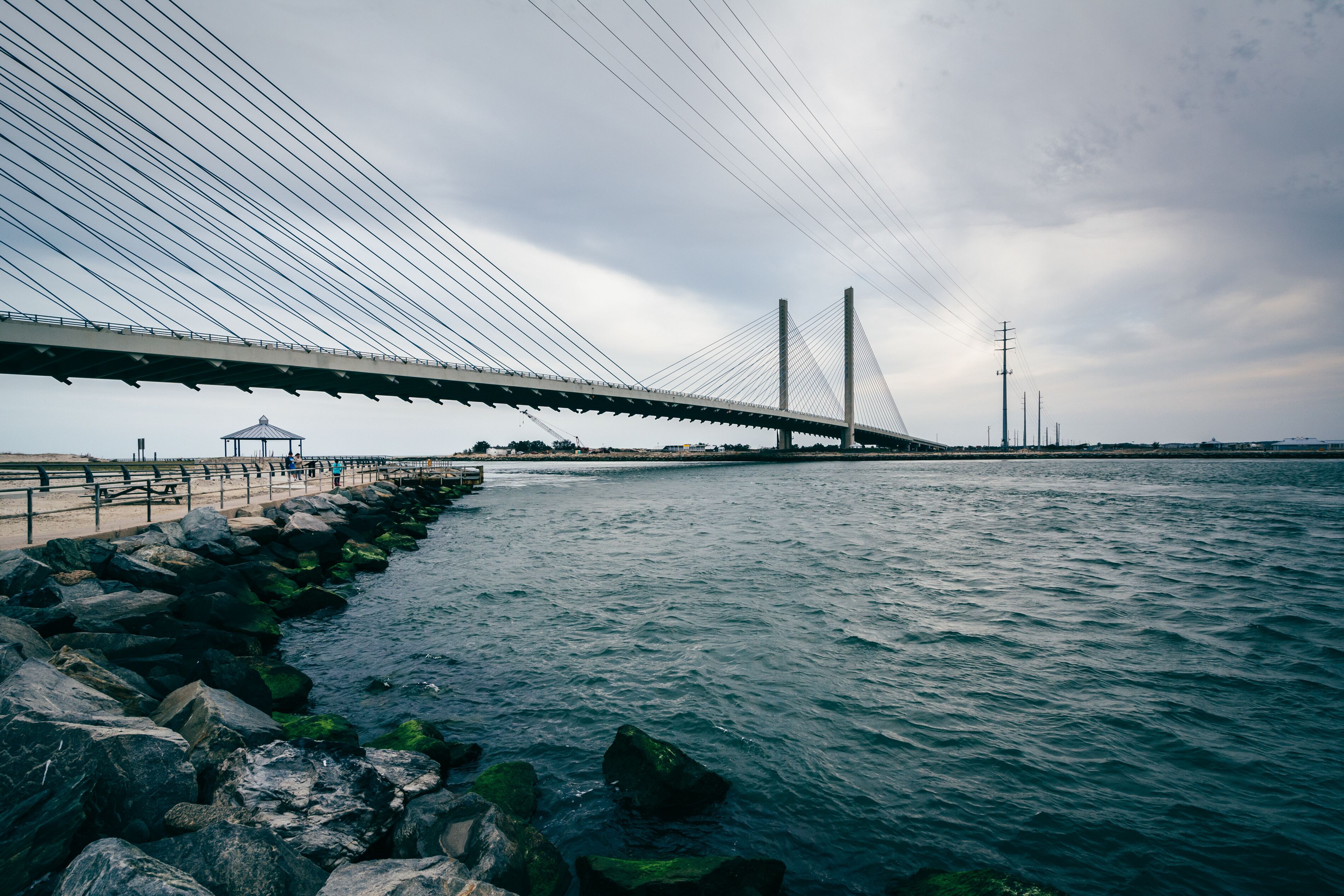 The Indian River Bridge over the Indian River Inlet near Bethany