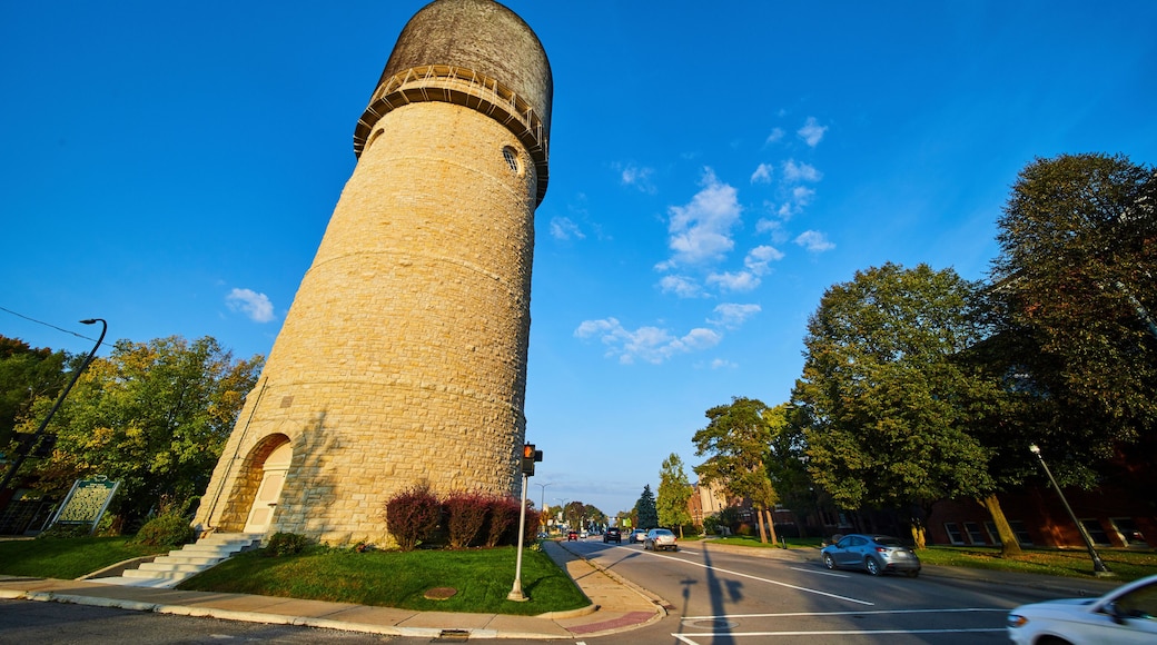 Golden Hour at Ypsilanti Water Tower, Autumn Suburbia Perspective
