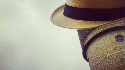 #FedoraAdventure I was all excited to try this on for size until I found out it's lovingly referred to as "the Brick Dick". Wow. Those masons in 1890 sure had a sense of humor!