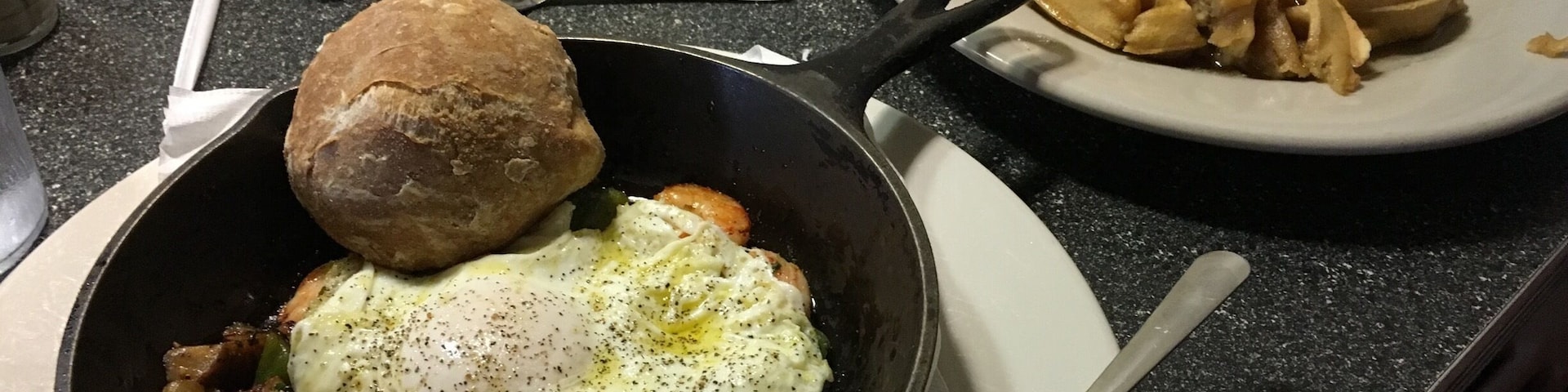 Thumbs up Diner got two thumbs up for us! I had the Low Country Heap minus the potatoes. Kendrick had waffles and bacon. Yum!