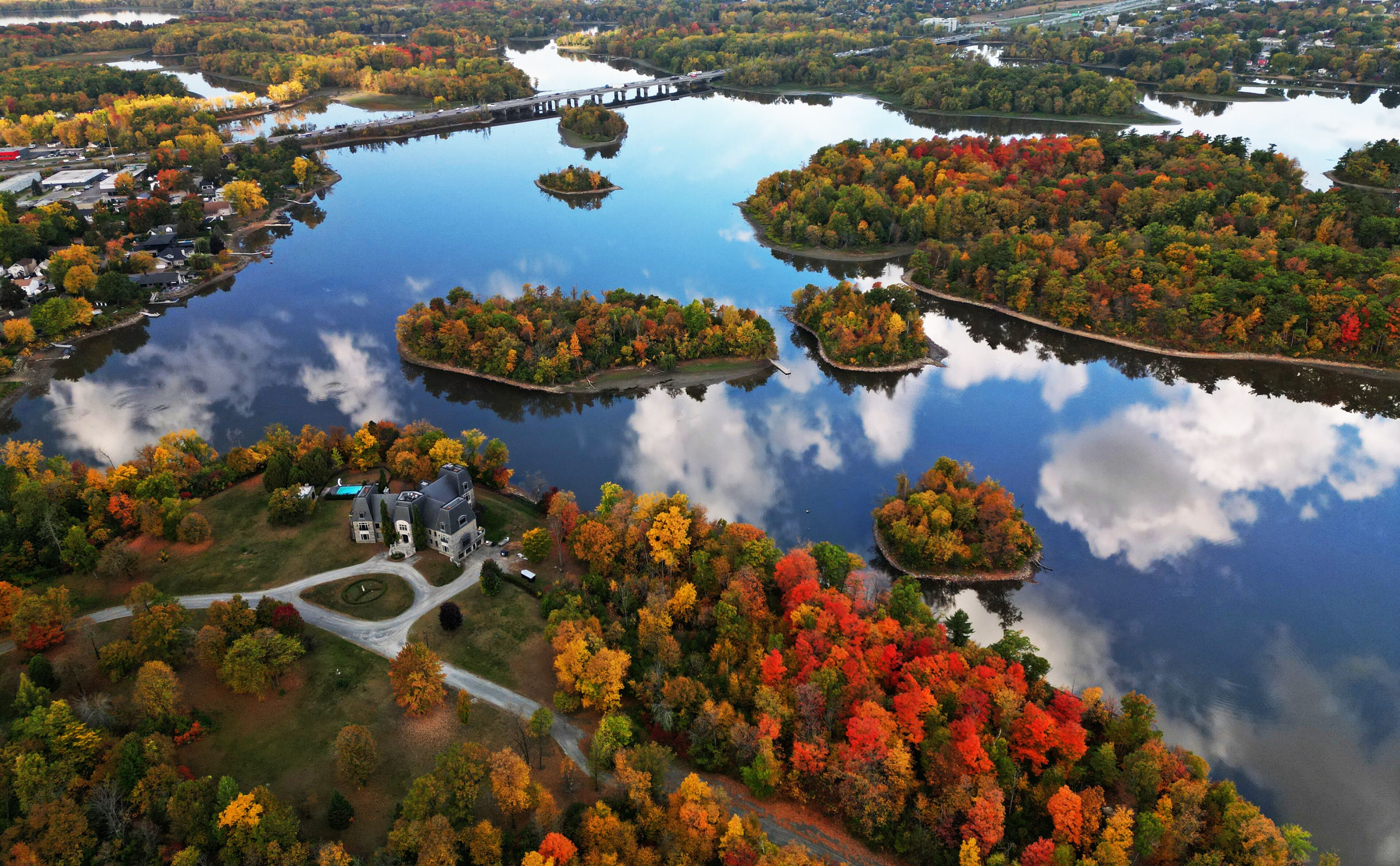 Canadian autumn in Laval, Quebec
