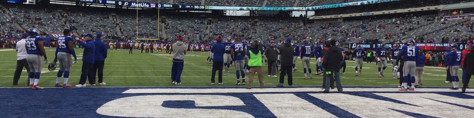My view of the Giants game at MetLife. They won!