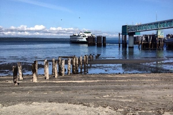 Have some time? Sit on a log and listen to the waves, watch a ferry arrive and/or leave.