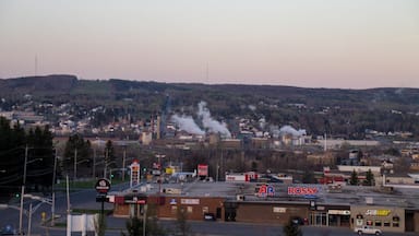 Right by the Comfort Inn, you can over look and see Edmunston and the highway