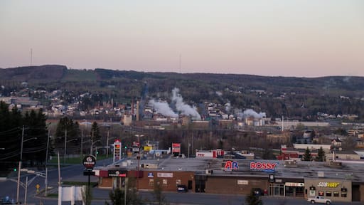 Right by the Comfort Inn, you can over look and see Edmunston and the highway