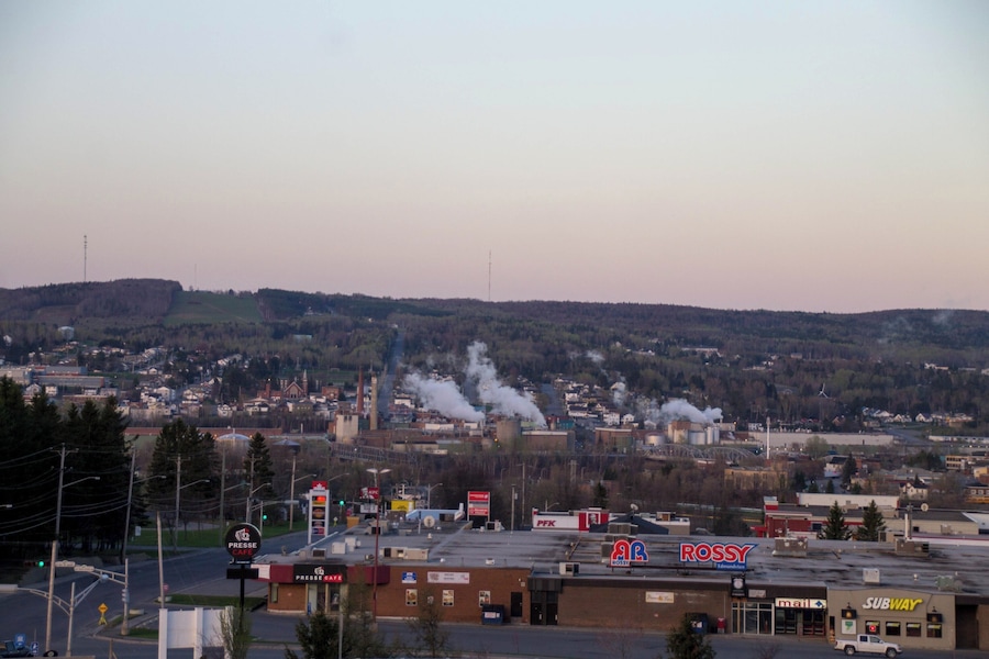 Right by the Comfort Inn, you can over look and see Edmunston and the highway