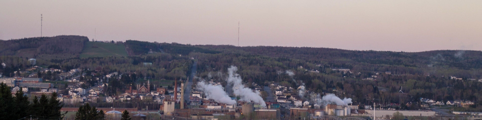 Right by the Comfort Inn, you can over look and see Edmunston and the highway