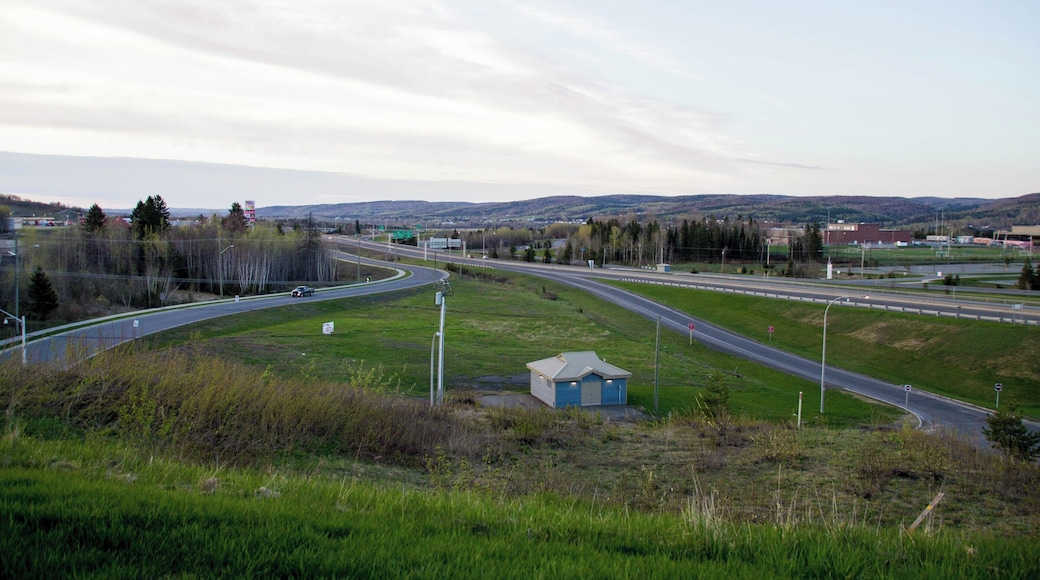 Right by the Comfort Inn, you can over look and see Edmunston and the highway