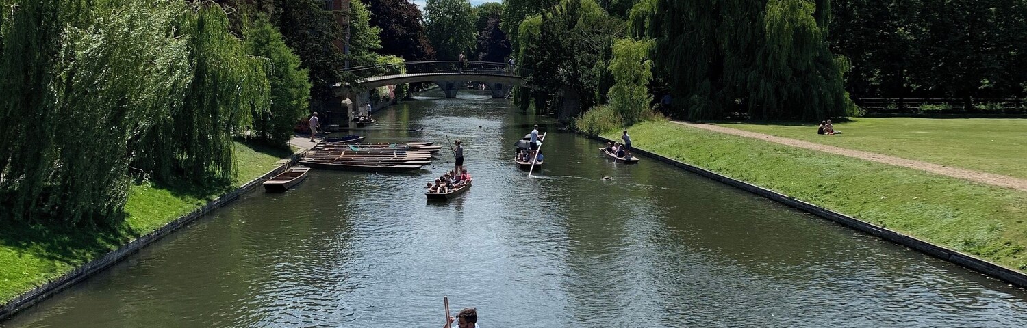 On the “backs” behind Trinty College. Punts are for rent all along the river.