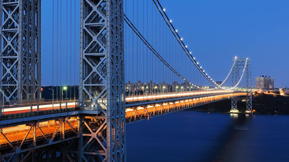 George Washington Bridge Connects New Jersey and New York City
