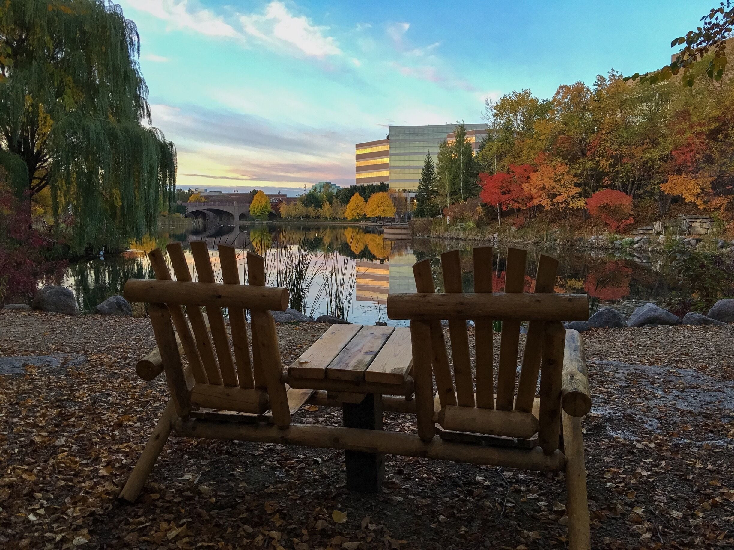 Autumn. 
#Edina #sunrise #CentennialLakes #fall #autumn #Minnesota