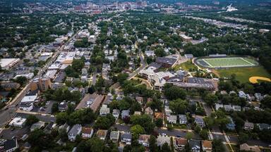 Aerial Drone of Homes in Edison New Jersey