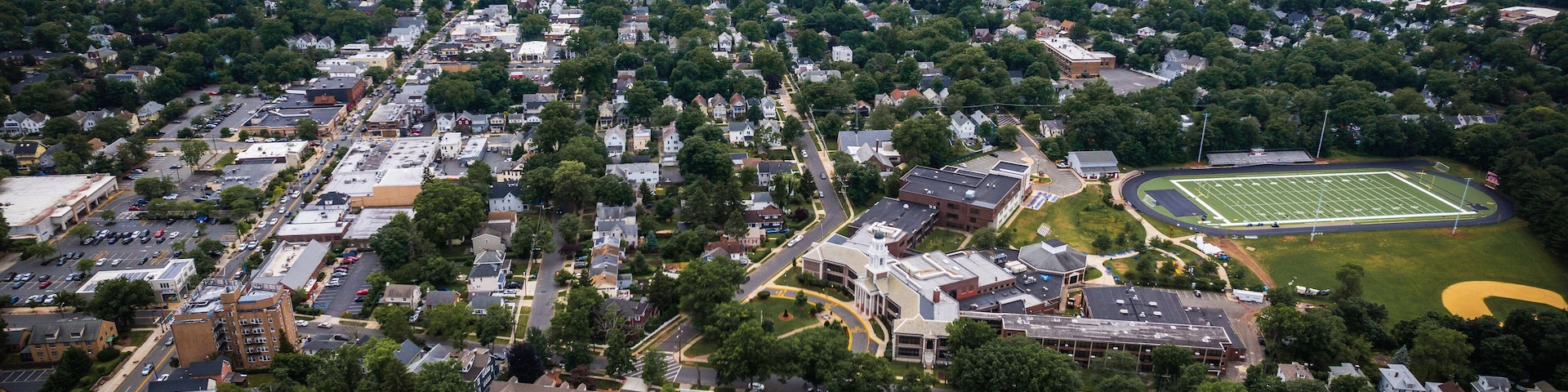 Aerial Drone of Homes in Edison New Jersey