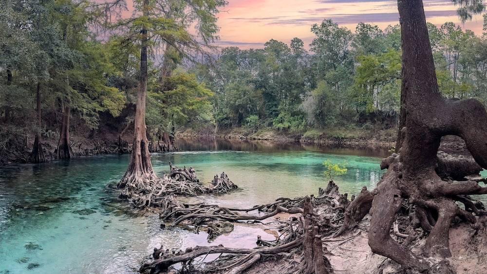 Madison Blue Springs at Sunset, Madison Blue Springs State Park, Florida