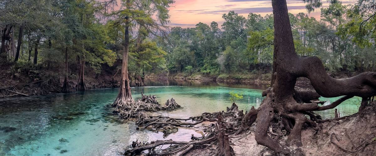 Madison Blue Springs at Sunset, Madison Blue Springs State Park, Florida