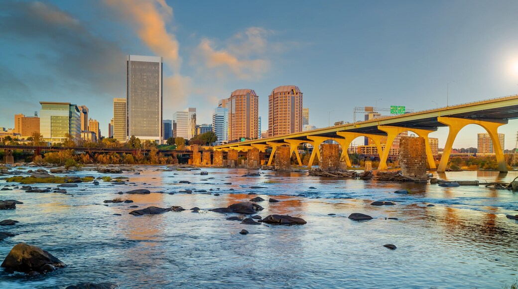 Richmond downtown city skyline cityscape in Virginia, USA