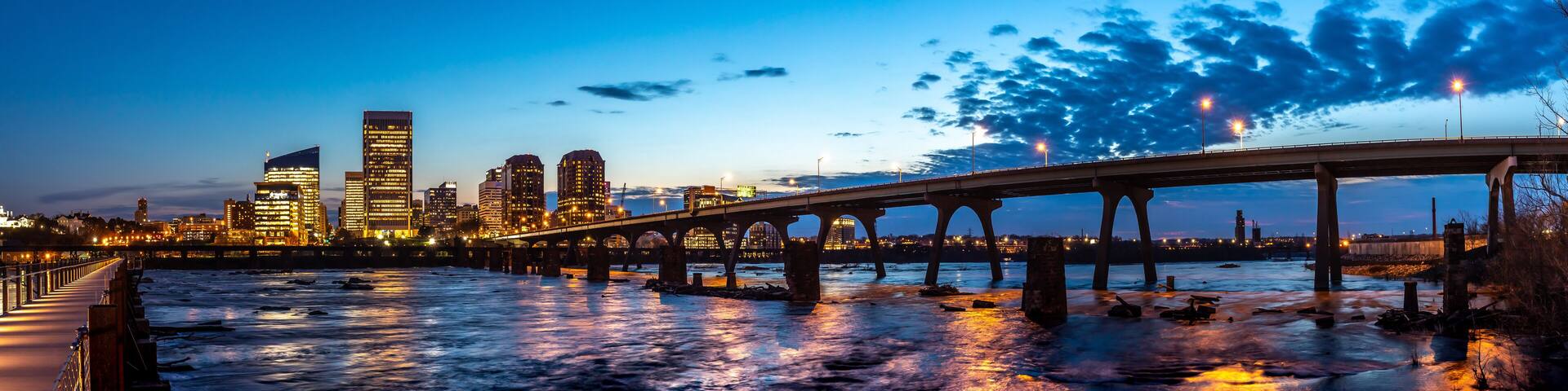 Richmond, VA skyline at daybreak