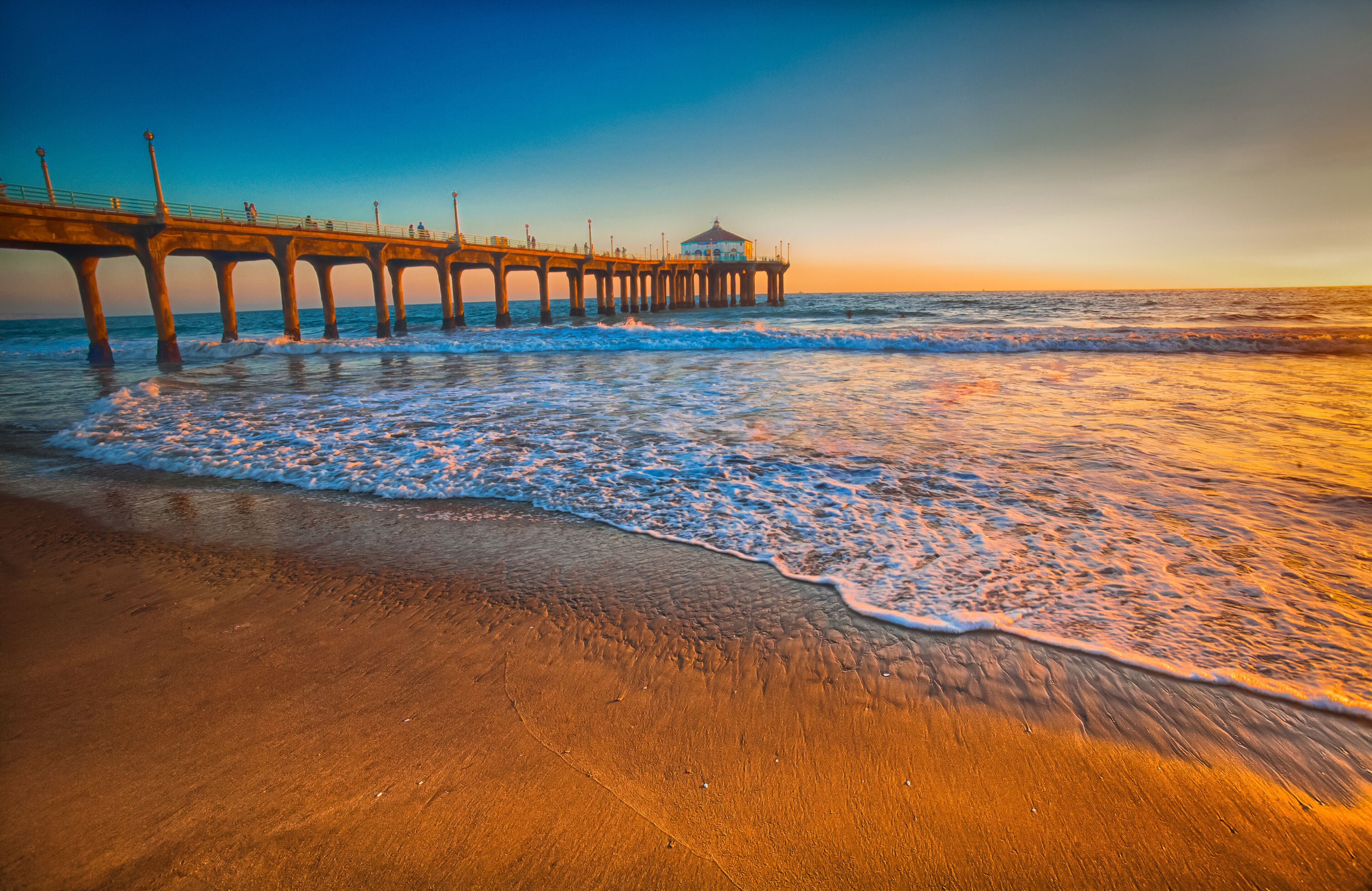 Manhattan Beach Pier At Sunset