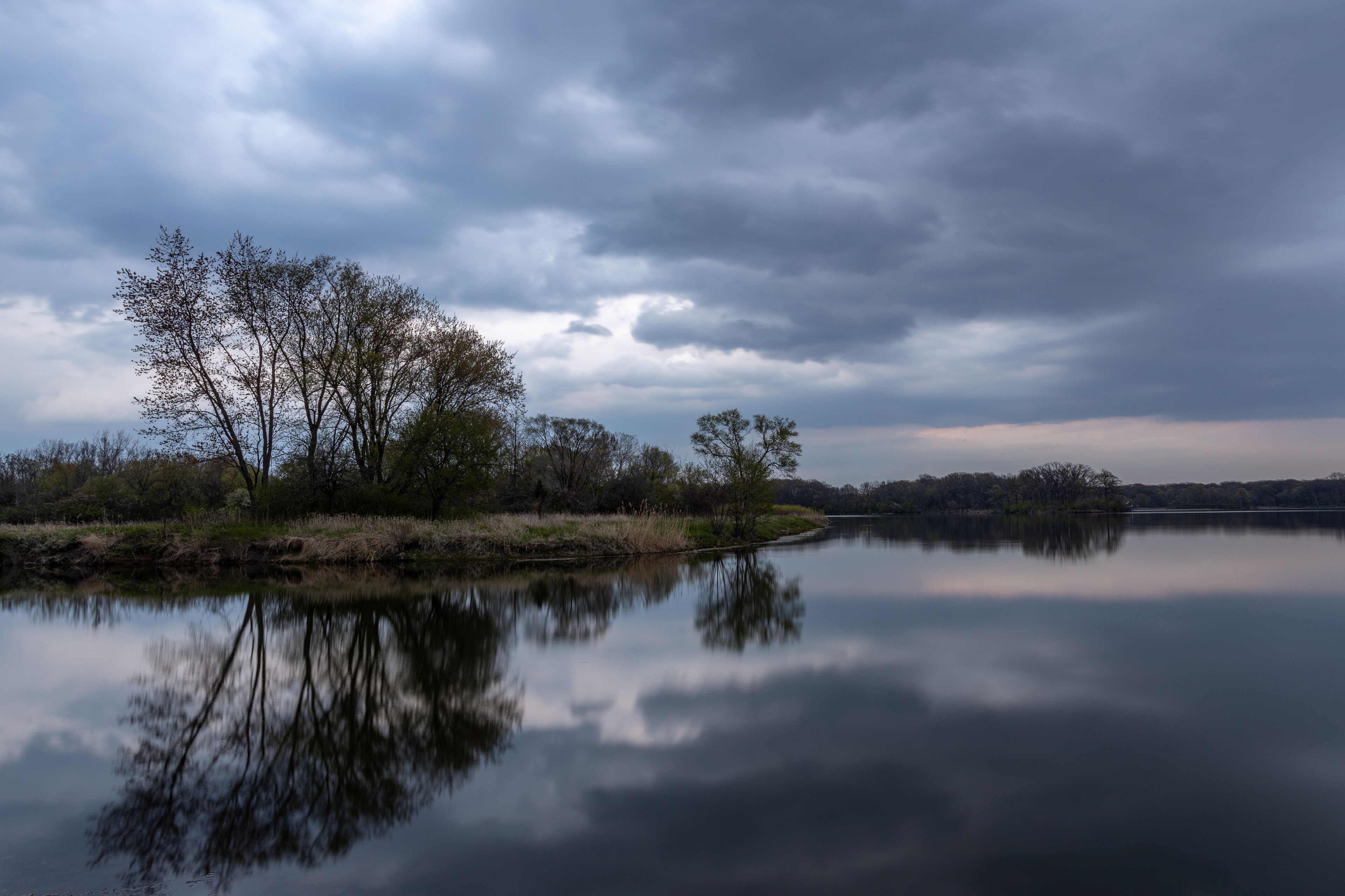 Sunset at Busse Lake, Busse Lake Boating Center, Elk Grove Village, Illinois