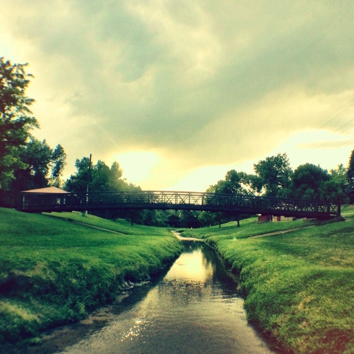My sister had a game here once so I went exploring. There's a water park behind the fields as well as a petting zoo and a train ride this place has a beautiful creek also I mean look at this view.
