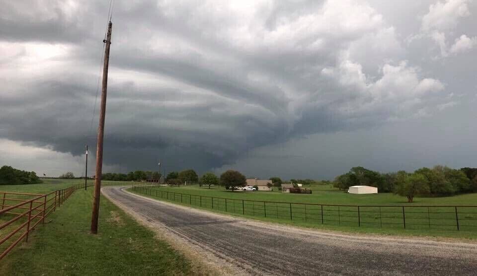 A tornado forming.