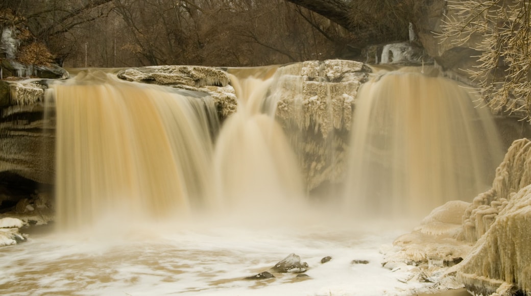 West Falls of the Black River in Winter, Elyria, Ohio