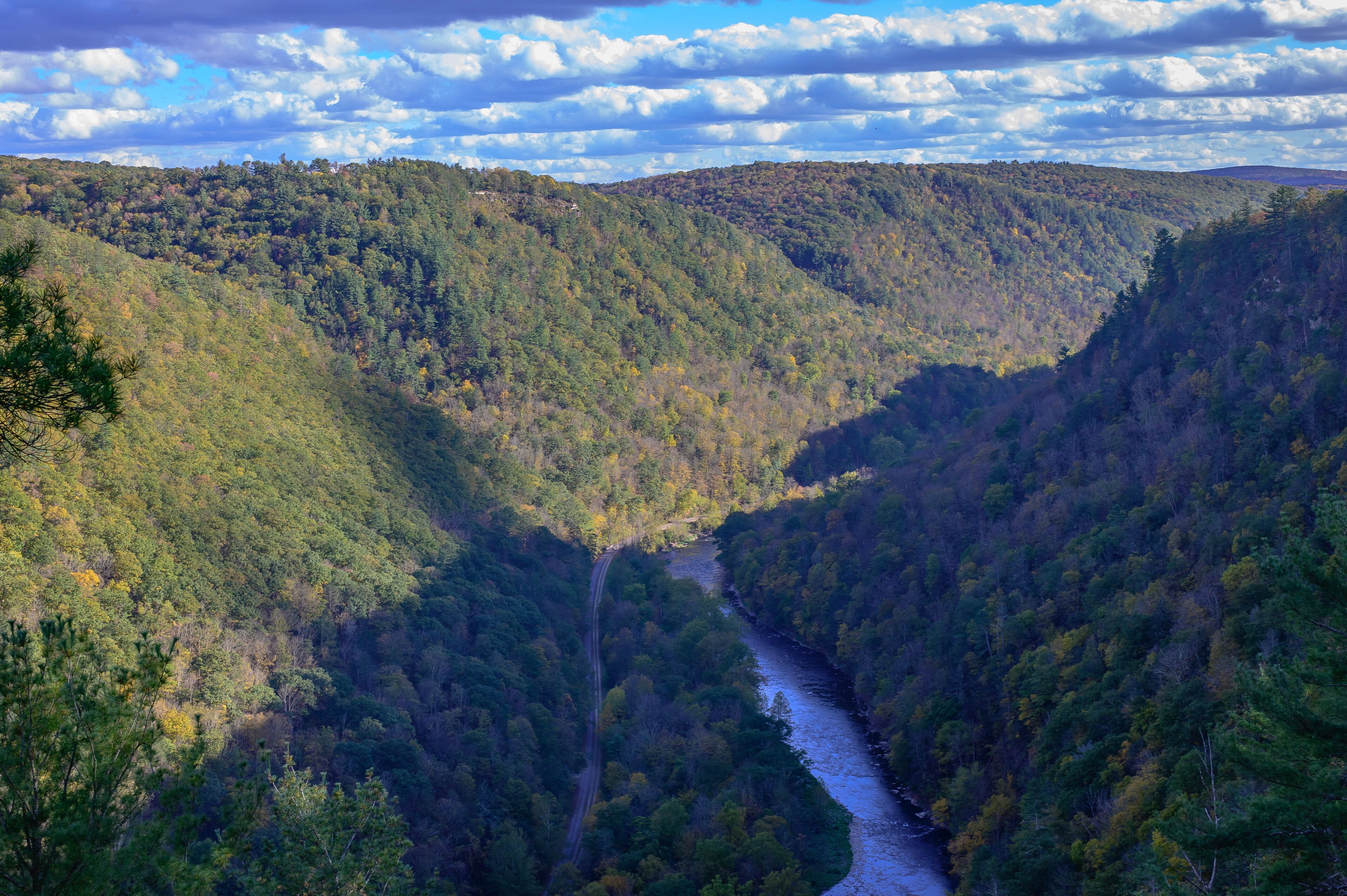 Pine Creek and the Grand Canyon of Pennsylvania at Colton State Park, in Watson Township, Pennsylvania.
