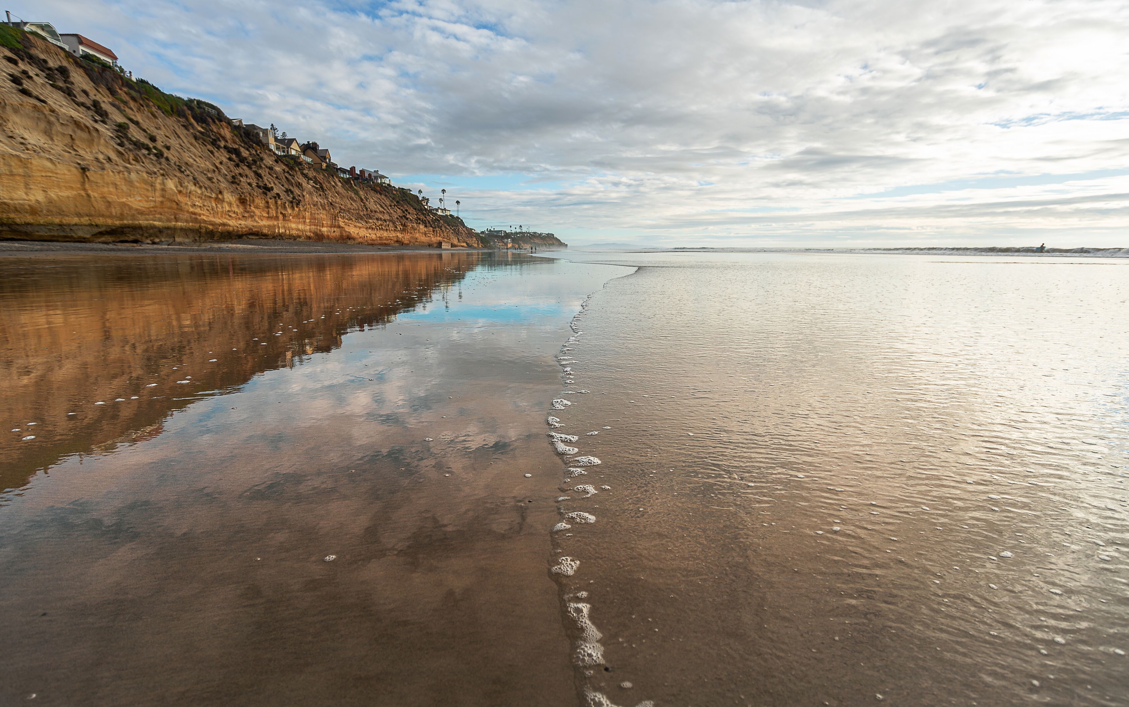 Moonlight beach, city of Encinitas in San Diego County, California