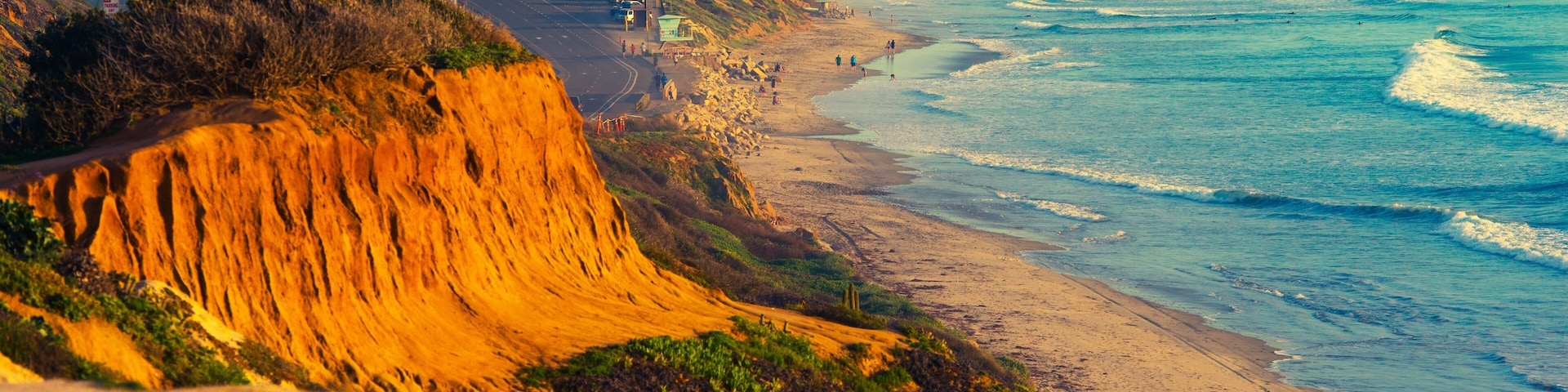 Encinitas Beach Ocean Shore in Southern California, United States.; Shutterstock ID 274511357