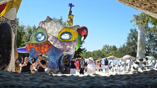 Queen Califia's Magical Circle is a sculpture garden located in Escondido, California. It is one of the last works of French artist Niki de Saint Phalle. The garden is named after Califia, the fictional warrior queen of the mythical Island of California, and inspired by California's rich history and culture.
This sculpture garden opens to public on every second Saturday of the month for only 4 hours.