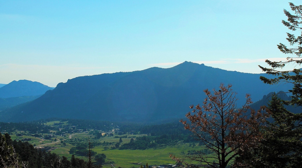 As you follow the Peak to Peak Scenic Byway out of Marys Lake make sure to pull over and take in the view behind you! Marys Lake and Estes Park lie far below you in the valley.