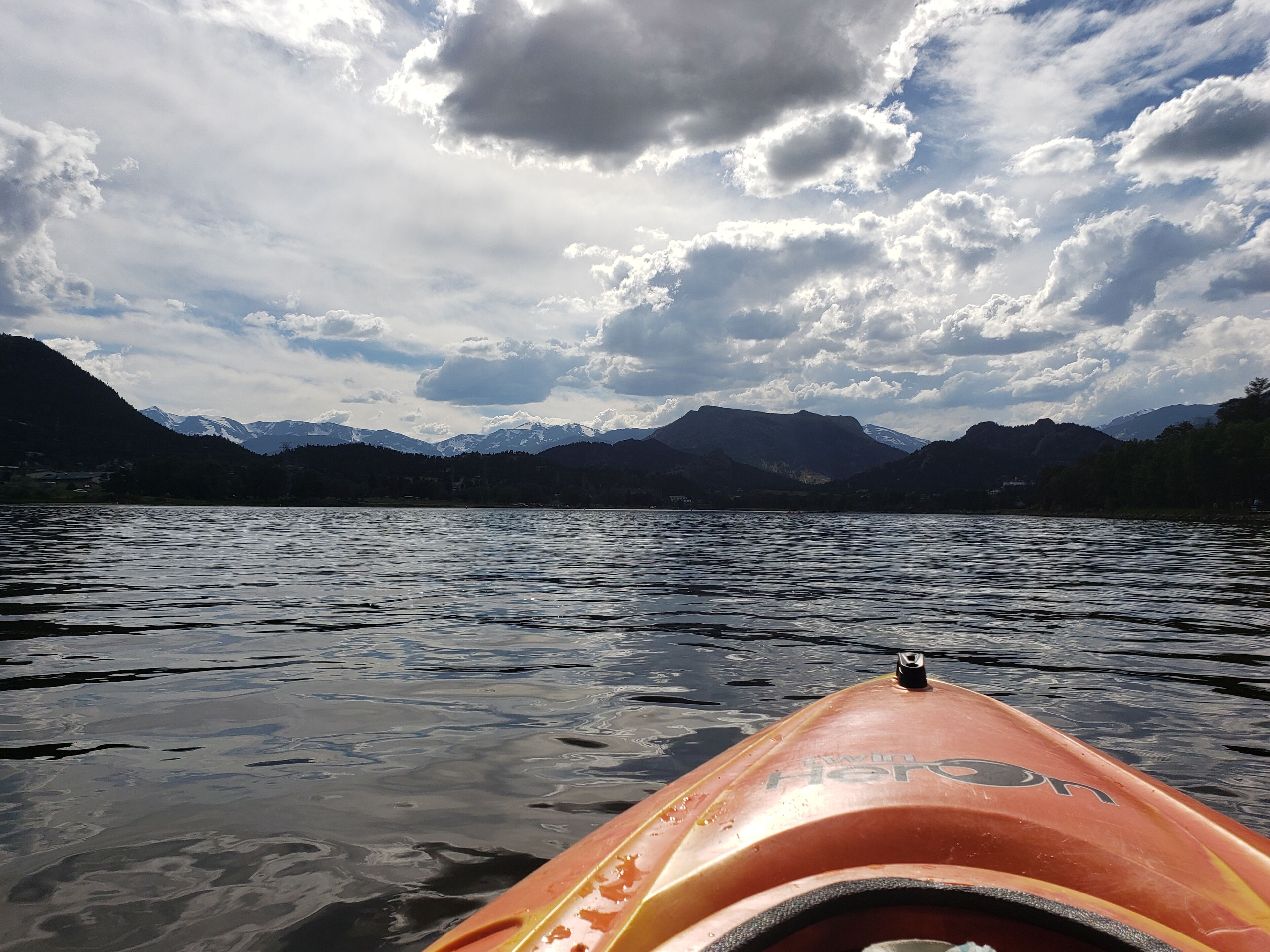 There's so much to do in Estes Park but kayaking was the best! The air was crisp and the clouds whimsical #Adventure #NoFilter
