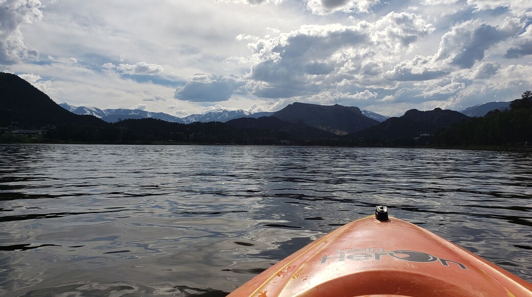 There's so much to do in Estes Park but kayaking was the best! The air was crisp and the clouds whimsical #Adventure #NoFilter