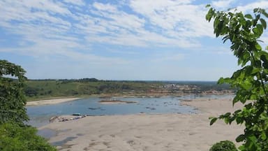 Scenic view of the India Bangladesh border connection through river