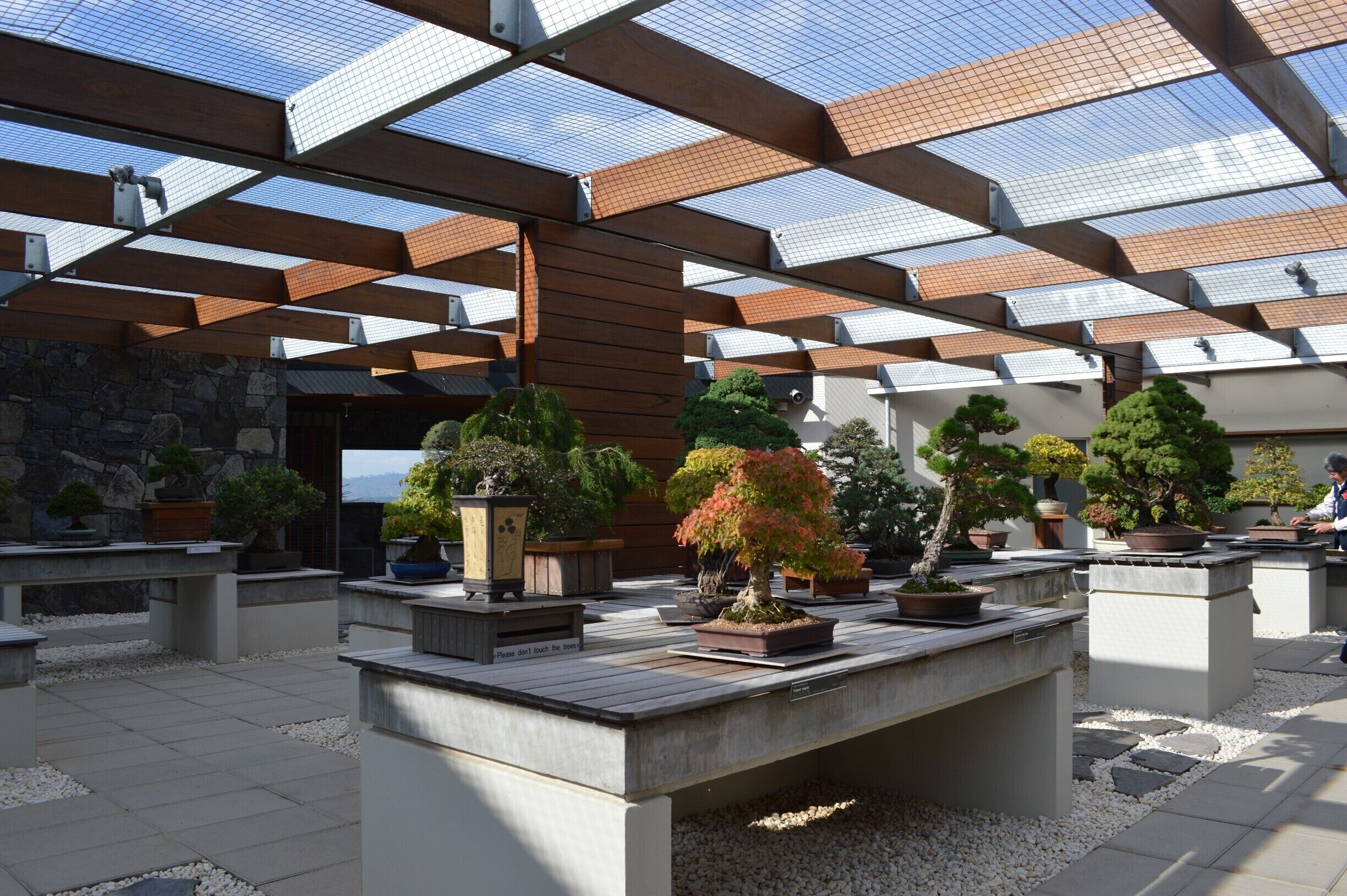 CHILDS PLAY AT THE NATIONAL ARBORETUM CANBERRA
With spectacular views across the hillside, it’s a lovely setting for the kids to burn off some excess energy and where you can sit and enjoy a cuppa. 
The Arboretum is a place for learning about and growing trees. On the grounds there is the Pods playground and the National Bonsai and Penjing Garden. There is no entry fee; however, the car park has a pay station, $2.00 for an hour or $7.50 for the whole day (9am to 5pm). 
I had a chance to walk into the Arboretum… There is a large restaurant/café with views across Canberra and a gift emporium. Heading through and out the other side is the National Bonsai and Penjing Garden. If you are into Bonsai, this is a very impressive collection. 
‪#‎Arboretum‬#Canberra#PlaygroundFun#BonsaiandPenjingGarden
