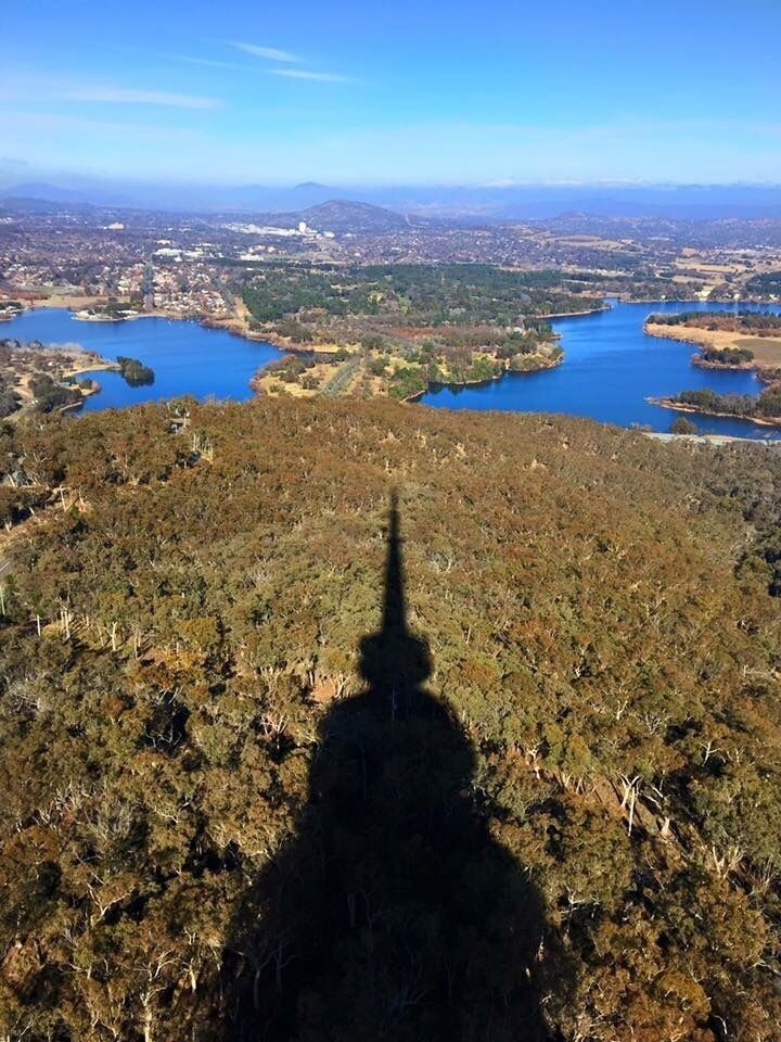 This photo was taken at the top of Telstar Tower, situated on Black Mountain in Canberra, Australia. 