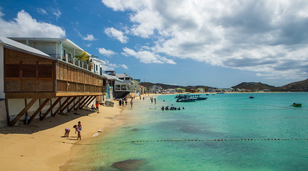Grand Case featuring general coastal views, a coastal town and a sandy beach