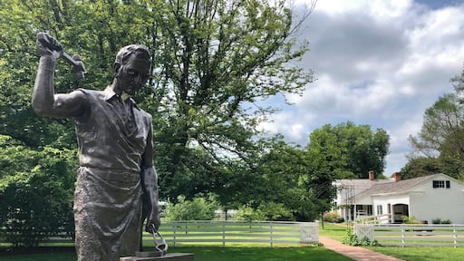 John Deere would move here in 1836, build a house and a blacksmith shop. In 1837 he would make a ‘new improved’ plow out of steel that was shaped in such a way that the sticky black earth didn’t stick to it. His plow would eventually become so popular that he quit working as a blacksmith and instead dedicated all his time to making plows. In 1848 he would move his entire operation to Moline, Illinois, which is still the headquarters of the John Deere Company. John Deere would die in 1862 and would never see a motorized tractor which is what his company is known for. Our docent explained to us that most people have no idea that John Deere was a real person or that the company started with a plow!!