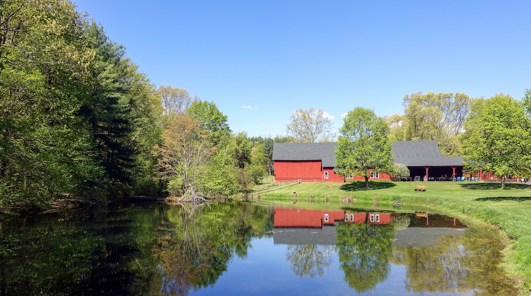 Red barn at the entrance to Northwest Park - Windsor, Connecticut (CT)