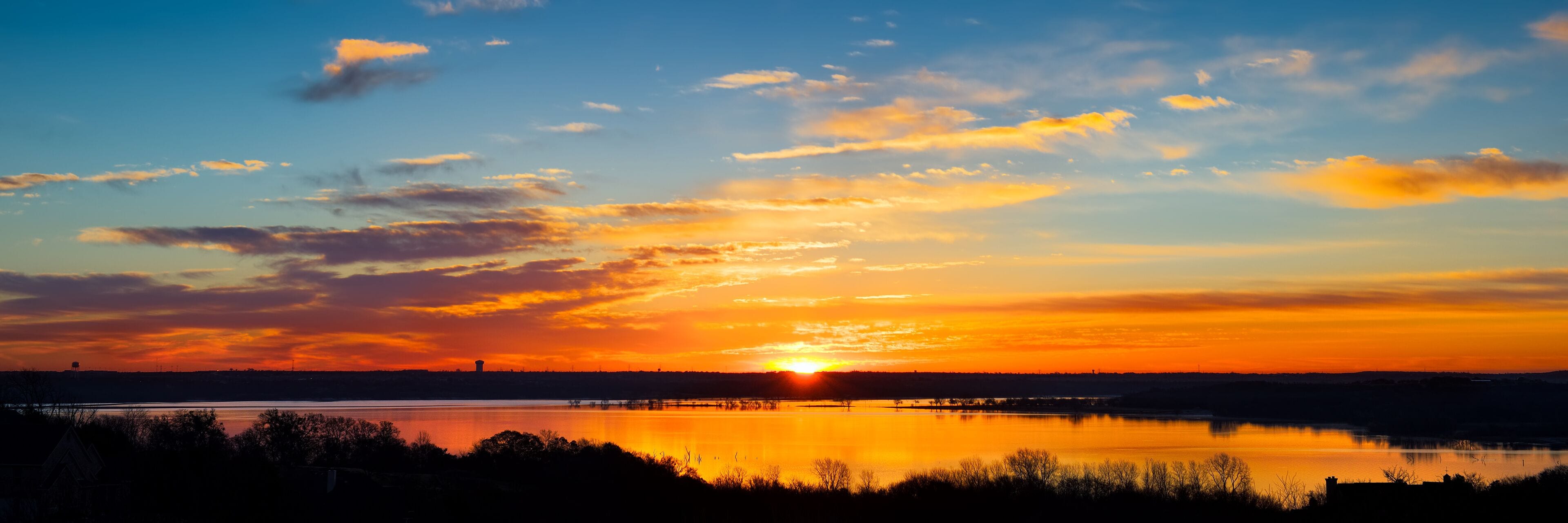 Texas Lake Sunrise Panorama
