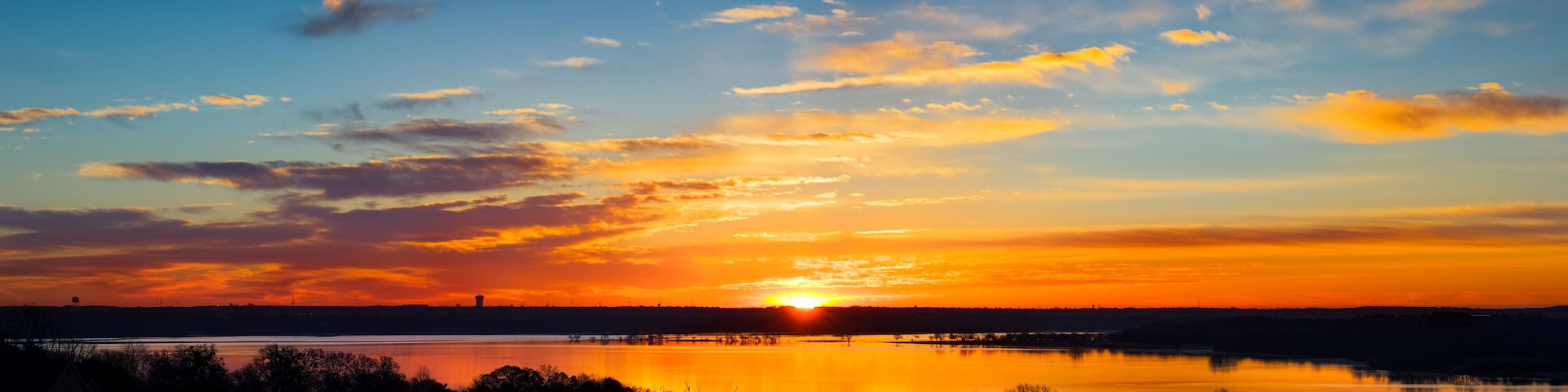 Texas Lake Sunrise Panorama