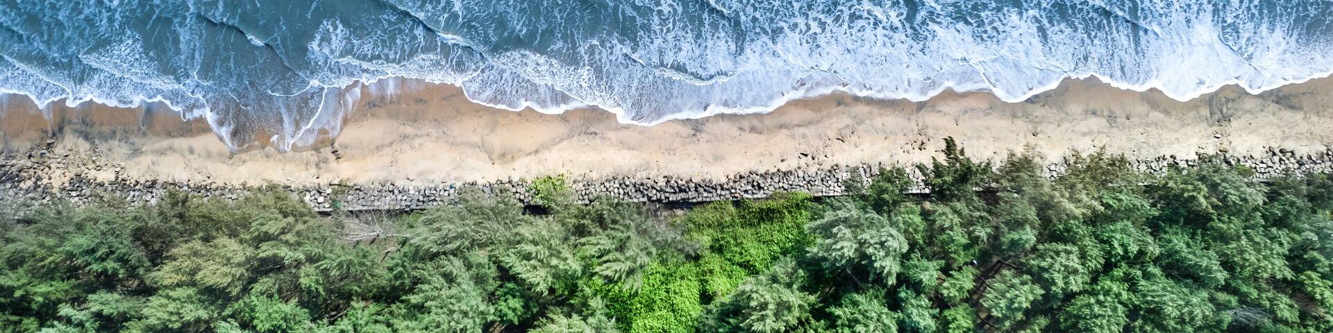 snehatheeram beach chavakkad kerala aerial view