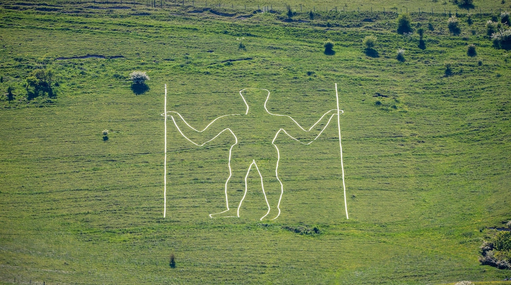 The Long Man of Wilmington carved into the hillside