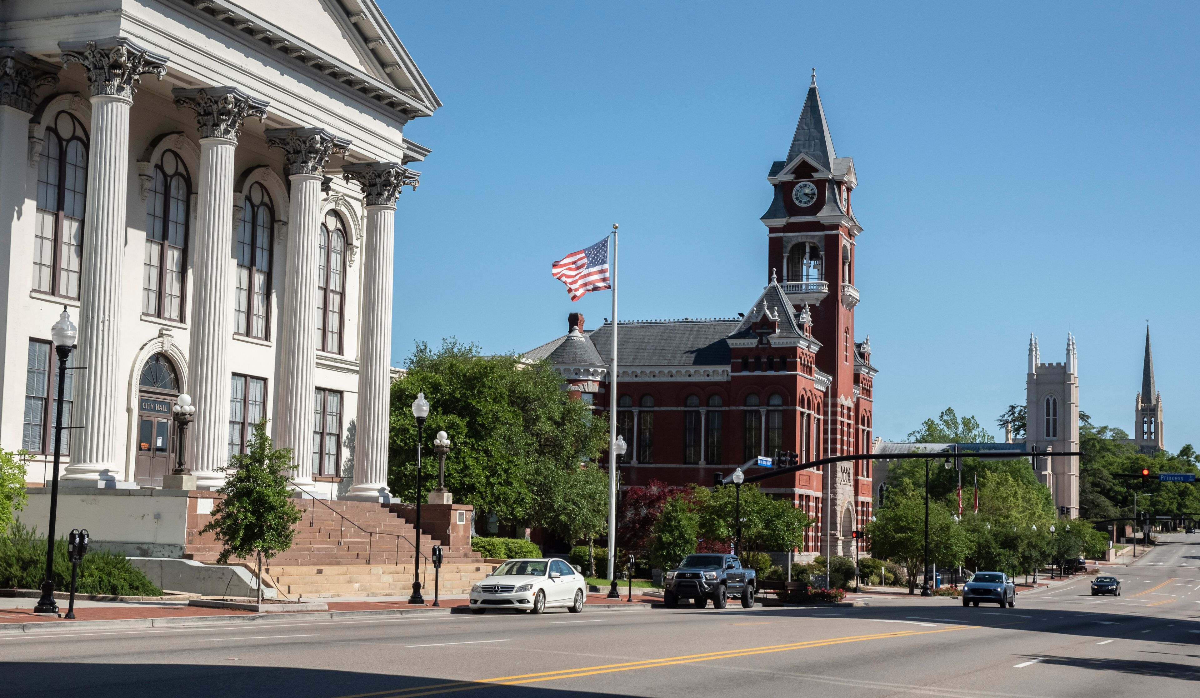 Beautiful architecture along North 3rd Street in Wilmington's historic district.