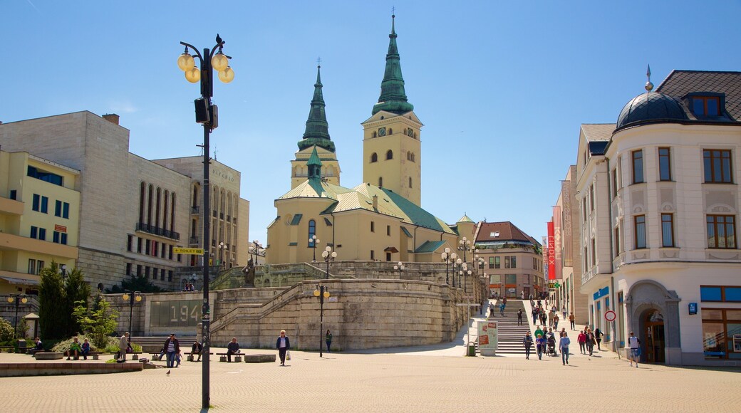 Zilina featuring a square or plaza and a city
