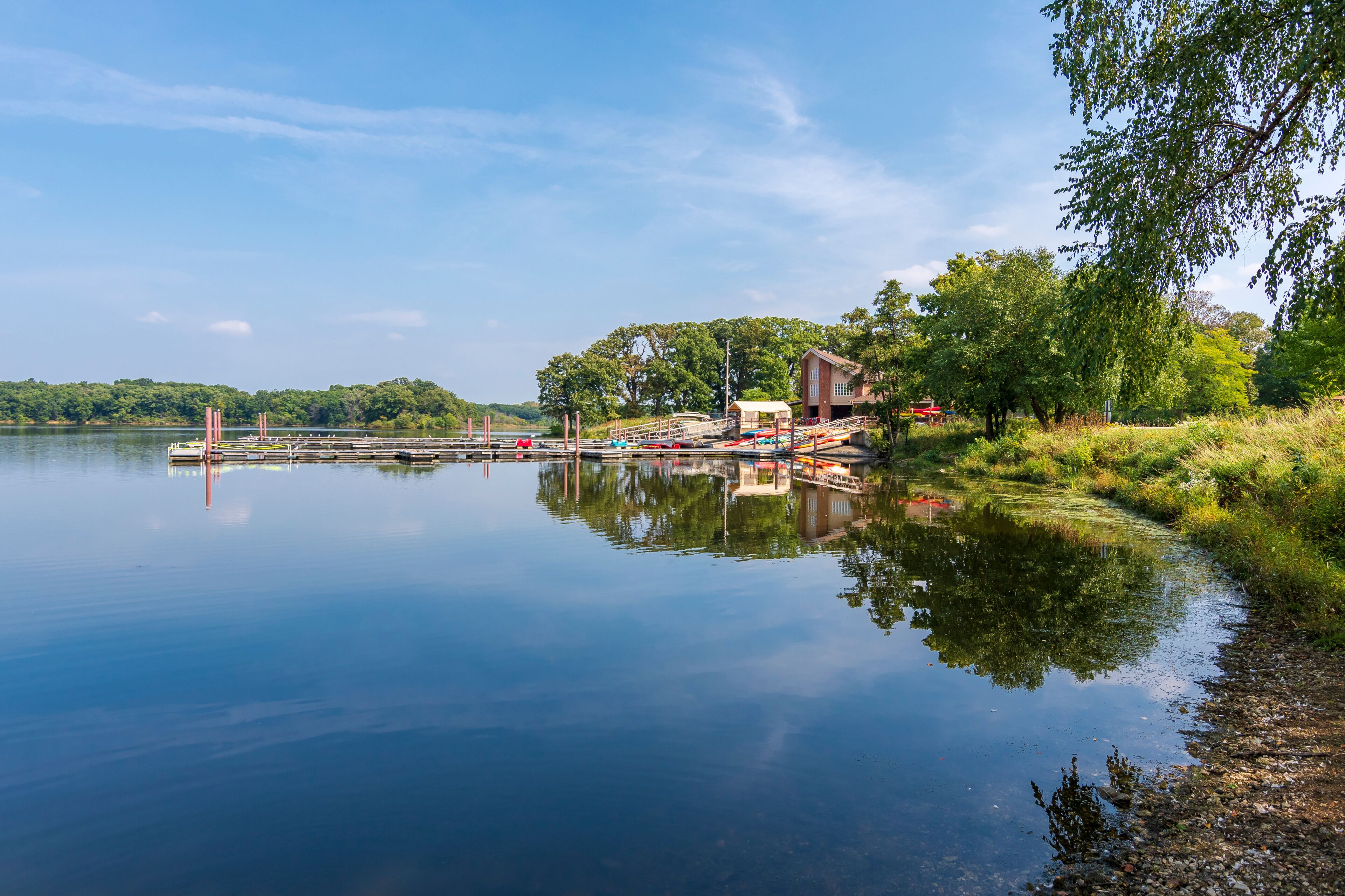 Busse Lake view in Illinois of USA