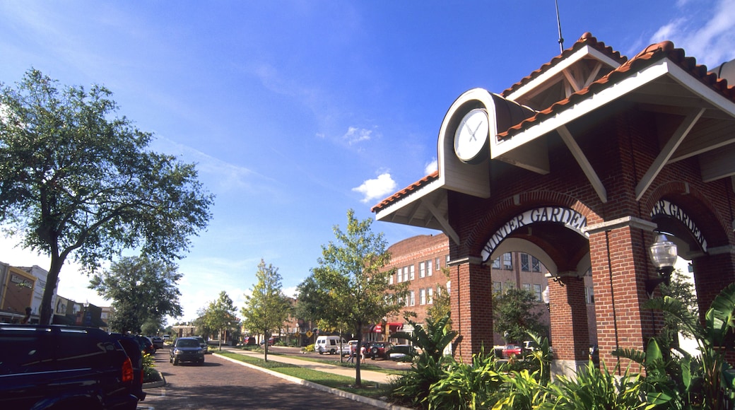 ARM53A Historic Downtown Area and Clock of Winter Garden Florida